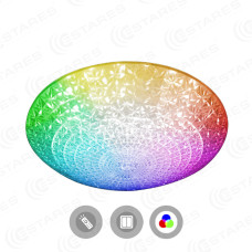 Управляемый светодиодный светильник AKRILIKA RGB 36W R-388-CLEAR/WHITE-220-IP20/2019