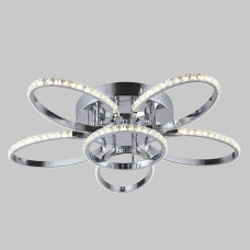 Потолочный светодиодный светильник с хрусталем 90098/6 хром (45W) CHR
