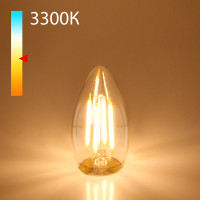 Светодиодная лампа свеча BLE2733 9W 3300K E27 (CW35 прозрачный) Светодиодная лампа свеча BLE2733 9W 3300K E27 (CW35 прозрачный)