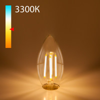 Светодиодная лампа свеча BLE1409 9W 3300K E14 (CW35 прозрачный) Светодиодная лампа свеча BLE1409 9W 3300K E14 (CW35 прозрачный)