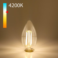 Светодиодная лампа свеча BLE1426 9W 4200K E14 (CW35 прозрачный) Светодиодная лампа свеча BLE1426 9W 4200K E14 (CW35 прозрачный)