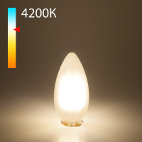 Светодиодная лампа свеча BLE1427 9W 4200K E14 (CW35 белый матовый) Светодиодная лампа свеча BLE1427 9W 4200K E14 (CW35 белый матовый)