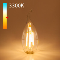 Светодиодная лампа свеча на ветру BLE1428 9W 3300K E14 (CW35 прозрачный) Светодиодная лампа свеча на ветру BLE1428 9W 3300K E14 (CW35 прозрачный)