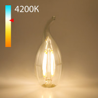 Светодиодная лампа свеча на ветру BLE1429 9W 4200K E14 (CW35 прозрачный) Светодиодная лампа свеча на ветру BLE1429 9W 4200K E14 (CW35 прозрачный)