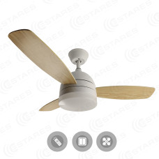 Управляемый светодиодный светильник с вентилятором FAN WOOD 48W+55W-1032-white/white-220-IP20