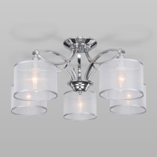  Потолочная люстра с абажурами 60109/5 хром