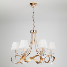 Классическая подвесная люстра с абажурами Adelia 60063/6 золото