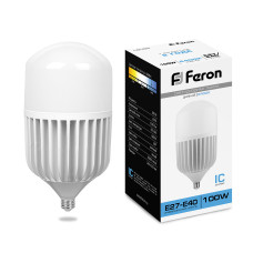 Лампа светодиодная FERON LB-65, T160 (промышленная), 100W 230V E27-E40 6400К (25827)