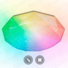 Управляемый светодиодный светильник ALMAZ 25W RGB R-345-SHINY/WHITE-220-IP44 /2019