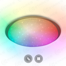 Управляемый светодиодный светильник SATURN 25W RGB R-328-SHINY/WHITE-220-IP44 /2019