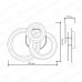 Управляемый светодиодный светильник Triplex round 108w R-700/600-white/white-220-ip44